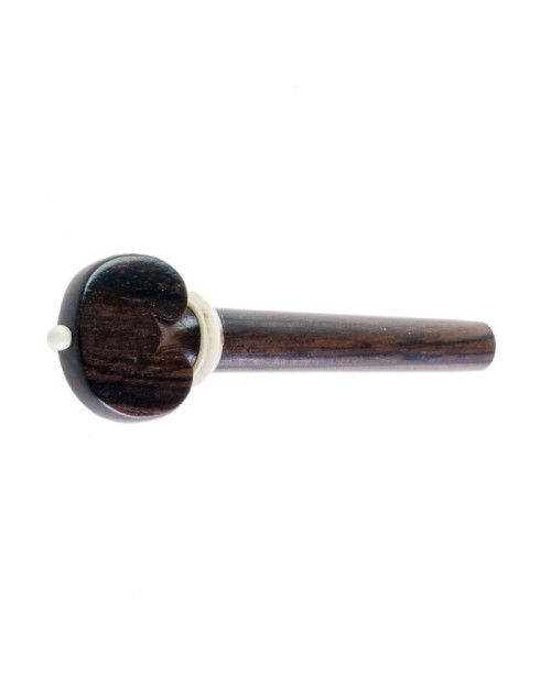 "Clavija para viola de palisandro modelo corazón (pin/collar blanco)"