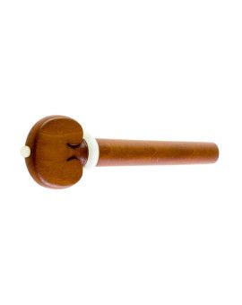 "Clavija violín de boj modelo corazón (pin y collar blanco) 4/4"