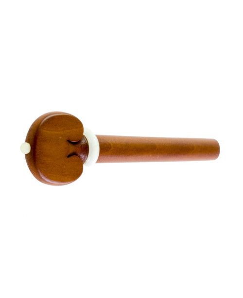 "Clavija violín de boj modelo corazón (pin y collar blanco) 4/4"