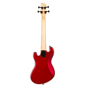 UKELELE KALA U-BASS DE CUERPO MACIZO ROJO DE 4 CUERDAS
