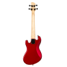 UKELELE KALA U-BASS DE CUERPO MACIZO ROJO DE 4 CUERDAS