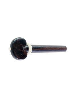 "Clavija violín de palisandro modelo corazón (pin/collar blanco) 4/4"