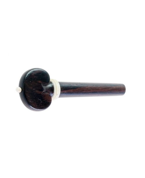 "Clavija violín de palisandro modelo corazón (pin/collar blanco) 4/4"