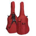 FUNDA BOSTON PARA CONTRABAJO DE 3/4 ROJO VINO 19mm
