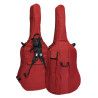 FUNDA BOSTON PARA CONTRABAJO DE 3/4 ROJO VINO 19mm