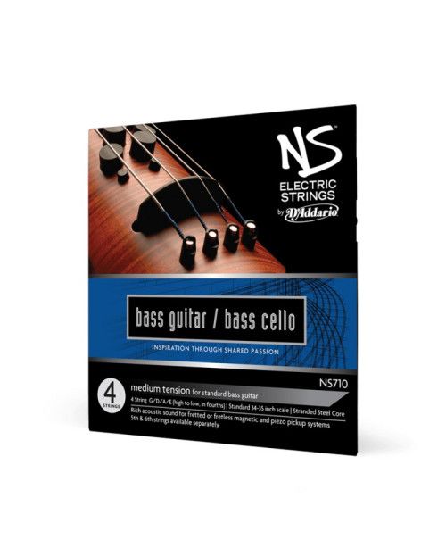 Cuerda c/bajo/cello D'addario eléctrico NS710 Juego 4/4  Medium 4/4