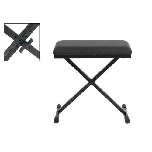 BANQUETA TECLADO BOSTON NEGRA 53x29cm