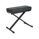 BANQUETA TECLADO BOSTON CUERO NEGRO 53x24 cm