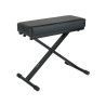 BANQUETA TECLADO BOSTON CUERO NEGRO 53x24 cm