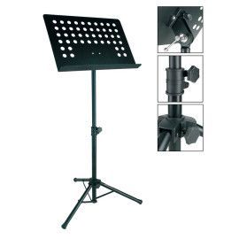ATRIL BOSTON METAL PERFORADO NEGRO BANDEJA 48x35 cm