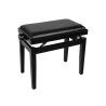 BANCO PIANO BOSTON AJUSTABLE NEGRO BRILLANTE VINILO