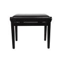 BANCO PIANO BOSTON AJUSTABLE NEGRO BRILLANTE VINILO