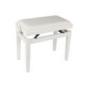 BANCO PIANO BOSTON AJUSTABLE SATINADO BLANCO