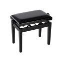 BANCO PIANO BOSTON DELUXE AJUSTABLE NEGRO BRILLO