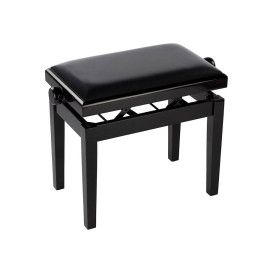 BANCO PIANO BOSTON DELUXE AJUSTABLE NEGRO BRILLO