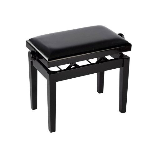 BANCO PIANO BOSTON DELUXE AJUSTABLE NEGRO BRILLO
