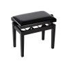 BANCO PIANO BOSTON DELUXE AJUSTABLE NEGRO BRILLO