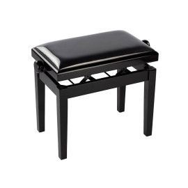 BANCO PIANO BOSTON DELUXE AJUSTABLE VINILO NEGRO