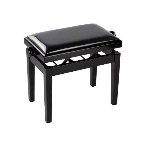 BANCO PIANO BOSTON DELUXE AJUSTABLE VINILO NEGRO