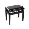 BANCO PIANO BOSTON DELUXE AJUSTABLE VINILO NEGRO