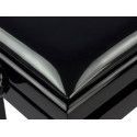 BANCO PIANO BOSTON DELUXE AJUSTABLE VINILO NEGRO