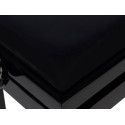 BANCO PIANO BOSTON DELUXE AJUSTABLE TERCIOPELO NEGRO
