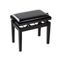 BANCO PIANO BOSTON DELUXE AJUSTABLE VINILO NEGRO SATINADO