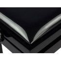 BANCO PIANO BOSTON DELUXE AJUSTABLE VINILO NEGRO SATINADO