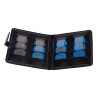 FUNDA BOSTON PARA PÚAS PVC NEGRO Y AZUL +12 púas