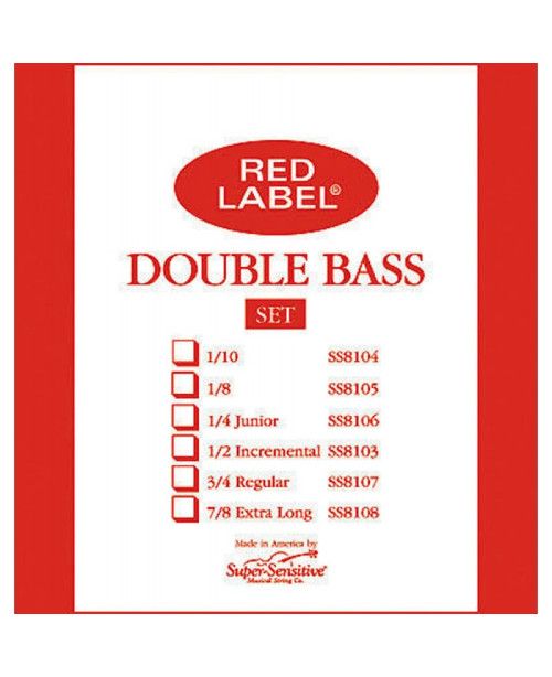 Cuerda contrabajo Super-Sensitive Red Label 4ª Mi Medium 3/4 1/2