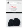 Púas offset Fender 6 piezas negras