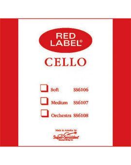 Cuerda cello Super-Sensitive Red Label 4ª Do Medium 3/4