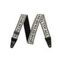 Correa guitarra logo Fender blanco/negro 2pg