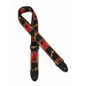 CORREA FENDER 50mm MONOGRAMA NEGRO/AMARILLO/ROJO