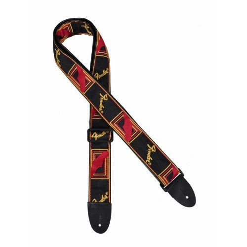 CORREA FENDER 50mm MONOGRAMA NEGRO/AMARILLO/ROJO