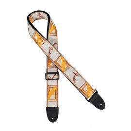 CORREA FENDER 50mm MONOGRAMA BLANCO/MARRÓN/AMARILLO