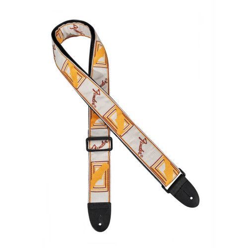 CORREA FENDER 50mm MONOGRAMA BLANCO/MARRÓN/AMARILLO