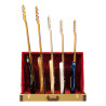 Estuche con soporte Fender 5 guitarras tweed