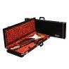 Estuche Deluxe Fender eléctrica negro/naranja