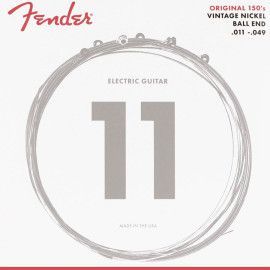 JUEGO DE CUERDAS ELÉCTRICA FENDER NÍQUEL PURO REGULAR 011 - 048