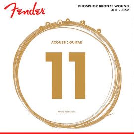 JUEGO DE CUERDAS FENDER PARA GUITARRA ACÚSTICA CUSTOM LIGHT 011 - 052