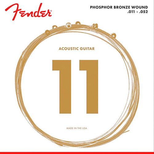 JUEGO DE CUERDAS FENDER PARA GUITARRA ACÚSTICA CUSTOM LIGHT 011 - 052