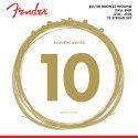 JUEGO DE CUERDAS FENDER PARA GUITARRA ACÚSTICA 12 CUERDAS 010 - 050