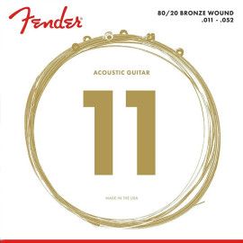 JUEGO DE CUERDAS FENDER PARA GUITARRA ACÚSTICA CUSTOM LIGHT 011 - 052
