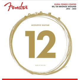 JUEGO DE CUERDAS FENDER PARA GUITARRA ACÚSTICA BRONCE LIGHT 012 - 052