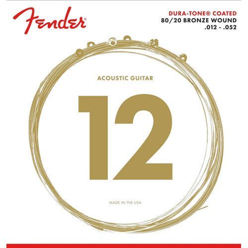 JUEGO DE CUERDAS FENDER PARA GUITARRA ACÚSTICA BRONCE LIGHT 012 - 052