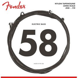 JUEGO DE CUERDAS FENDER PARA BAJO SIN TRASTES NAILON MEDIO