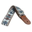 CORREA GAUCHO SERIE DELUXE TRADICIONAL PARA GUITARRA 50mm BLANCO/AZUL