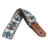 CORREA GAUCHO SERIE DELUXE TRADICIONAL PARA GUITARRA 50mm BLANCO/AZUL