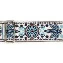 CORREA GAUCHO SERIE DELUXE TRADICIONAL PARA GUITARRA 50mm BLANCO/AZUL